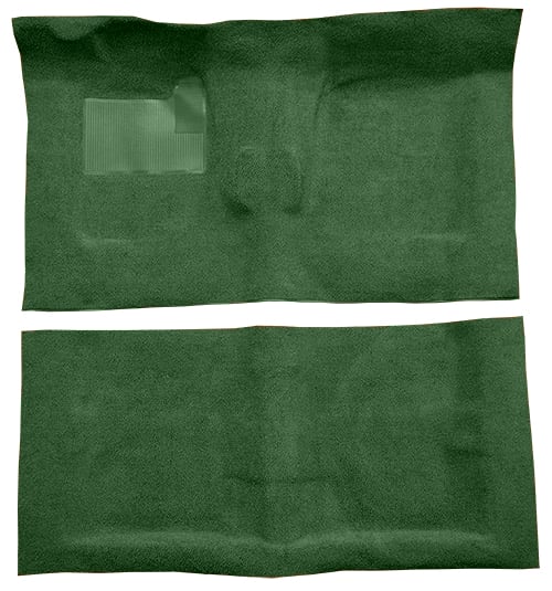 Molded Loop Carpet Fits Select 1968-1972 Buick, Chevy, Oldsmobile, Pontiac Models [Mass Backing, 4-Speed w/Buckets, Dark Green]
