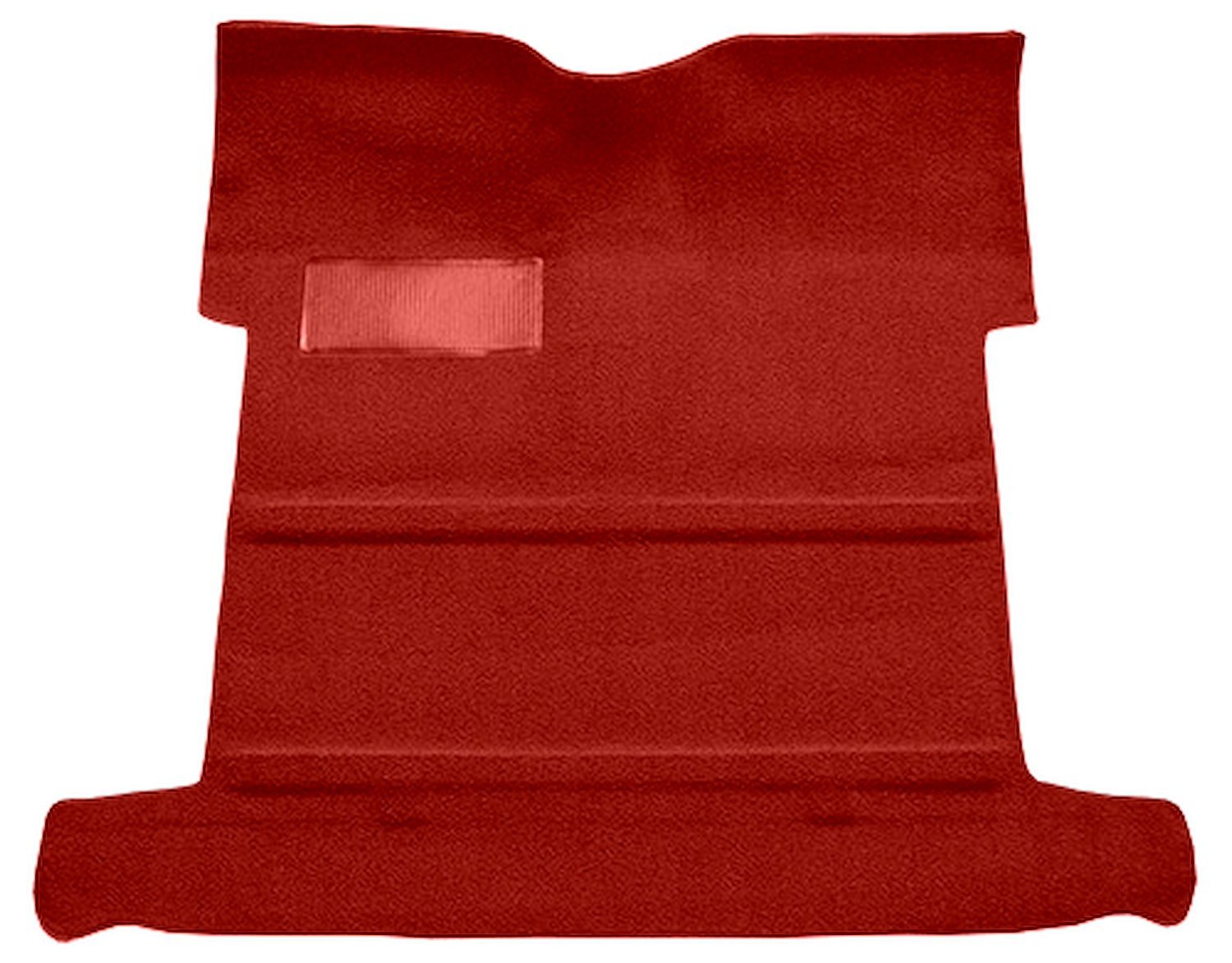 Molded Loop Carpet for 1955-1958 GM Regular Cab Trucks w/High Tunnel [Mass Backing, Red]