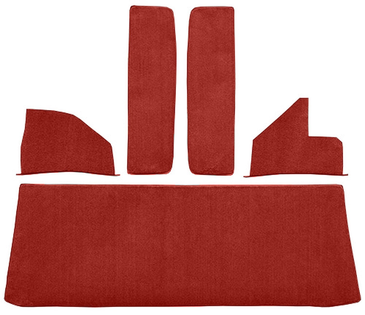 Molded Loop Accessory Carpet for 1955-1958 GM Trucks [Red]