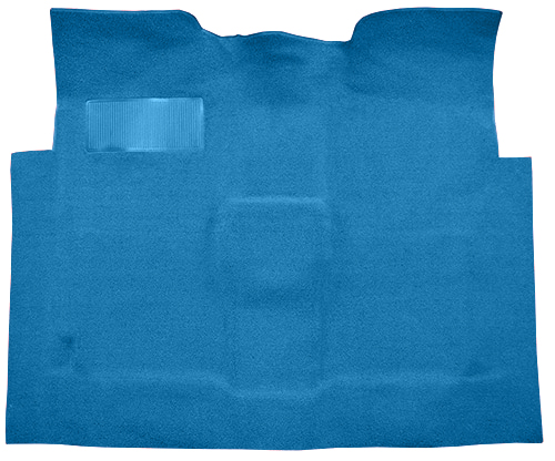 Molded Loop Carpet Fits Select 1960-1966 GM Regular Cab 2WD Truck w/Auto/3-Speed Manual [Mass Backing, Bright Blue]
