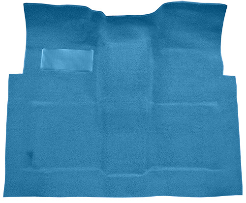 Molded Loop Carpet Fits Select 1960-1966 GM Regular Cab 4WD Truck w/Column or Floor Shift [Mass Backing, Bright Blue]