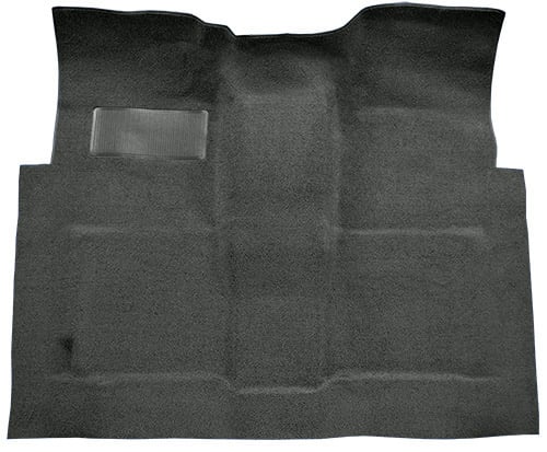 Molded Loop Carpet Fits Select 1960-1966 GM Regular Cab 4WD Truck w/Column or Floor Shift [Mass Backing, Charcoal]