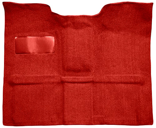 Molded Loop Carpet for 1967-1972 GM K Series Regular Cab Trucks w/Gas Tank in Cab [Jute Backing, Red]
