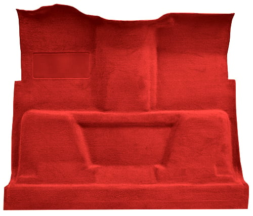 Molded Loop Carpet for 1973 GM C Series Regular Cab Trucks w/TH350 or 3-Speed Manual [Mass Backing, Red]
