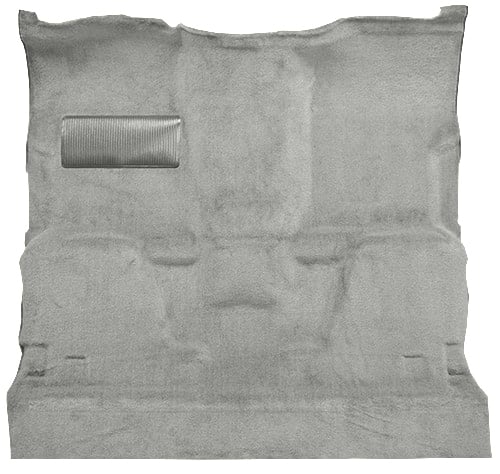 Molded Cut Pile Carpet for 1981-1986 GM C Series Regular Cab Trucks w/Automatic or 3-Speed [Jute Backing, Silver]