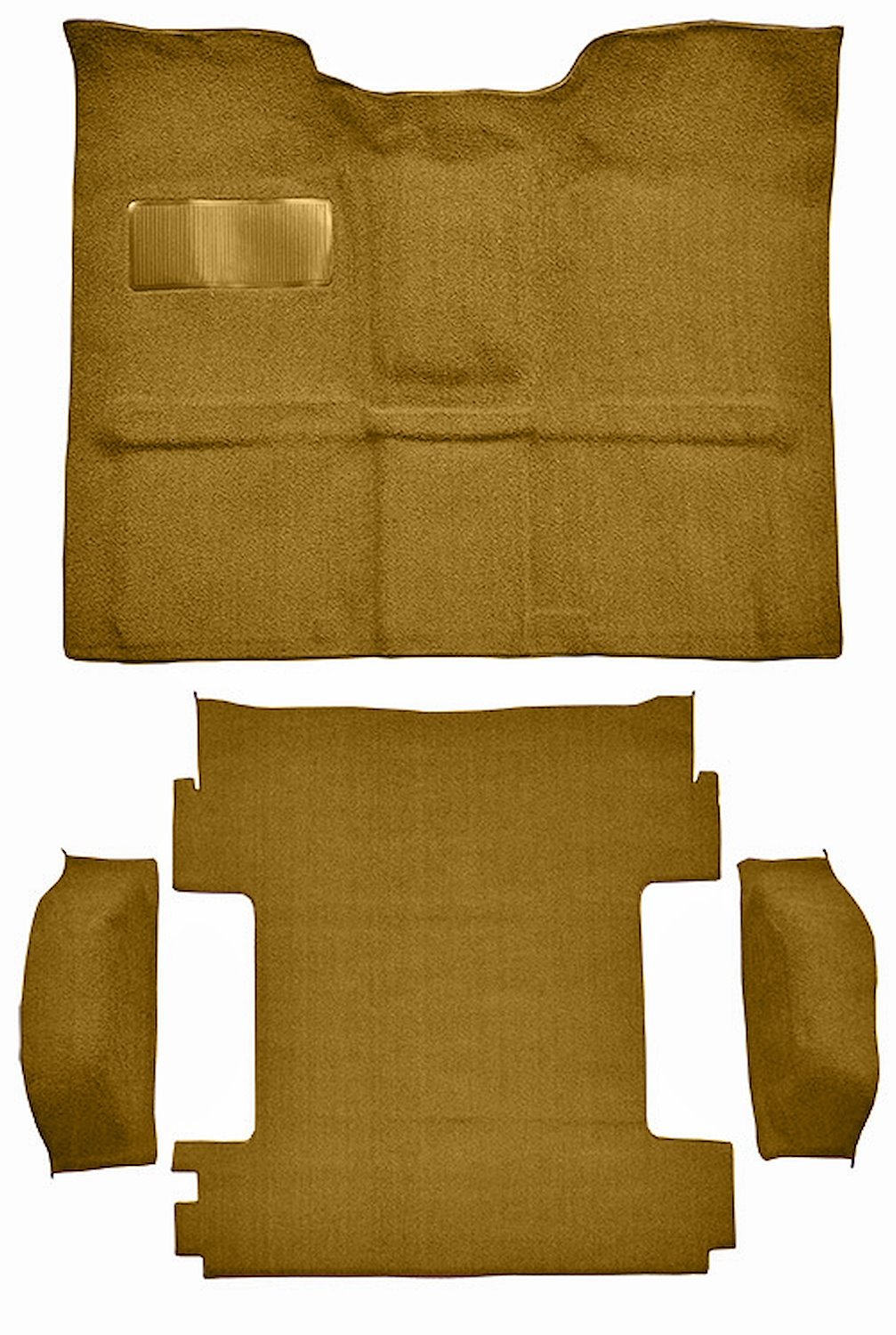 Molded Loop Carpet for 1969-1972 Chevrolet Blazer, 1970-1972 GMC Jimmy [Mass Backing, 4-Piece, Gold]