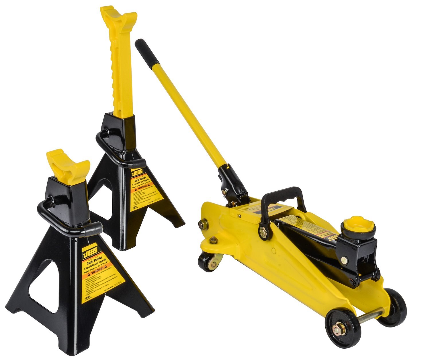 Hydraulic Utility Floor Jack and Jack Stands [2-Ton Capacity]