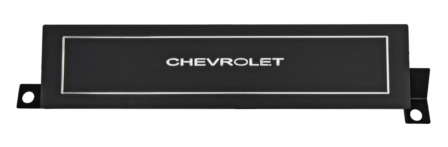 Dash Panel A/C Vent Delete Plate for 1970-1972 Chevy Chevelle, El Camino, Monte Carlo w/o Factory AC ["Chevrolet" Face]