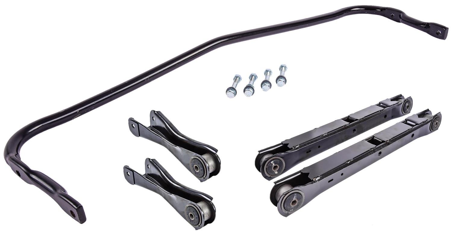 GM Rear Upper & Lower Control Arm w/OE Style Rubber Bushings and Sway Bar Kit for 1968-1972 GM A-Body, 10 Bolt Rear End