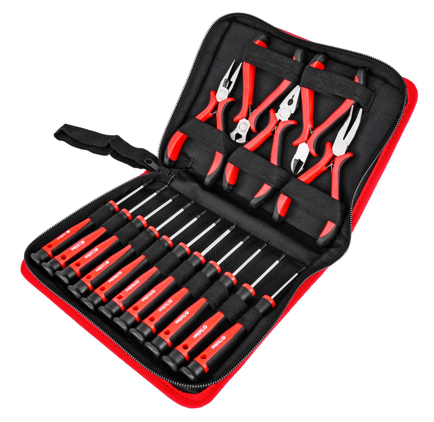 16-Piece Pliers & Precision Screwdrivers Tool Set with Carry Case