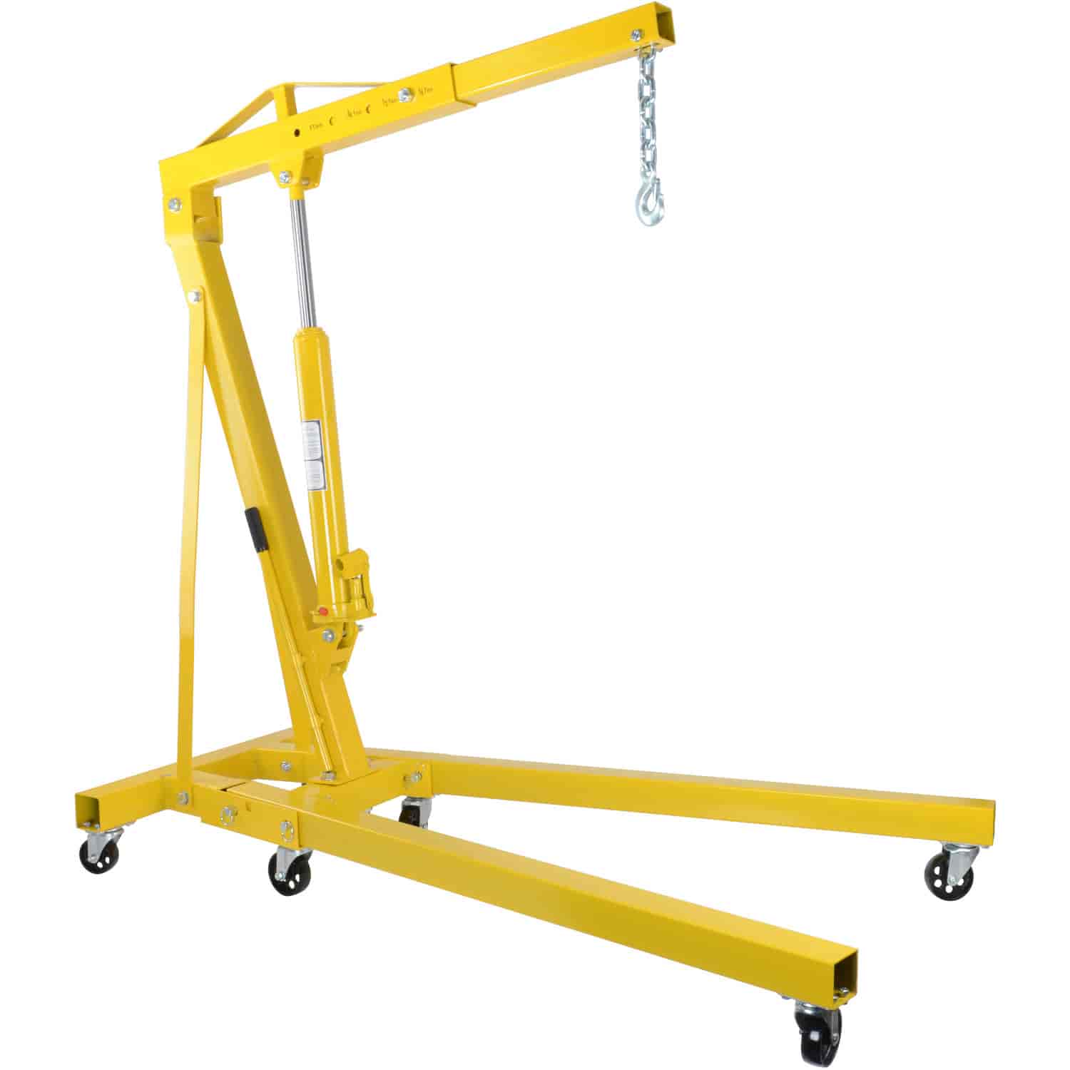 34 to JEGS Performance Products 81044K 1-Ton Engine Hoist Boom Operating Range 