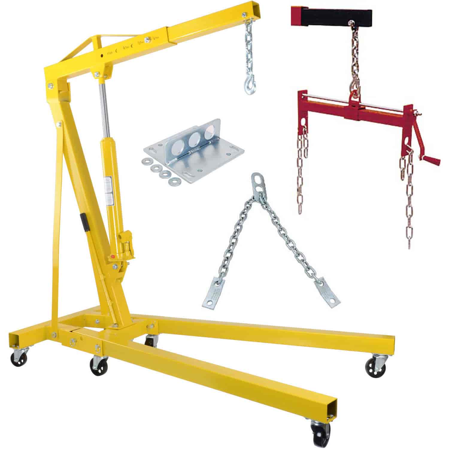 1-Ton Automotive Shop Crane & Leveling Kit