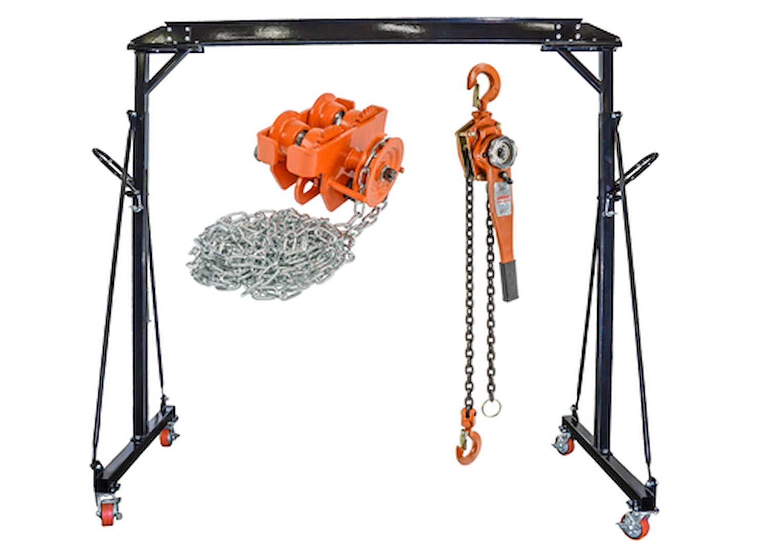 Gantry Crane with Trolley and Chain Hoist