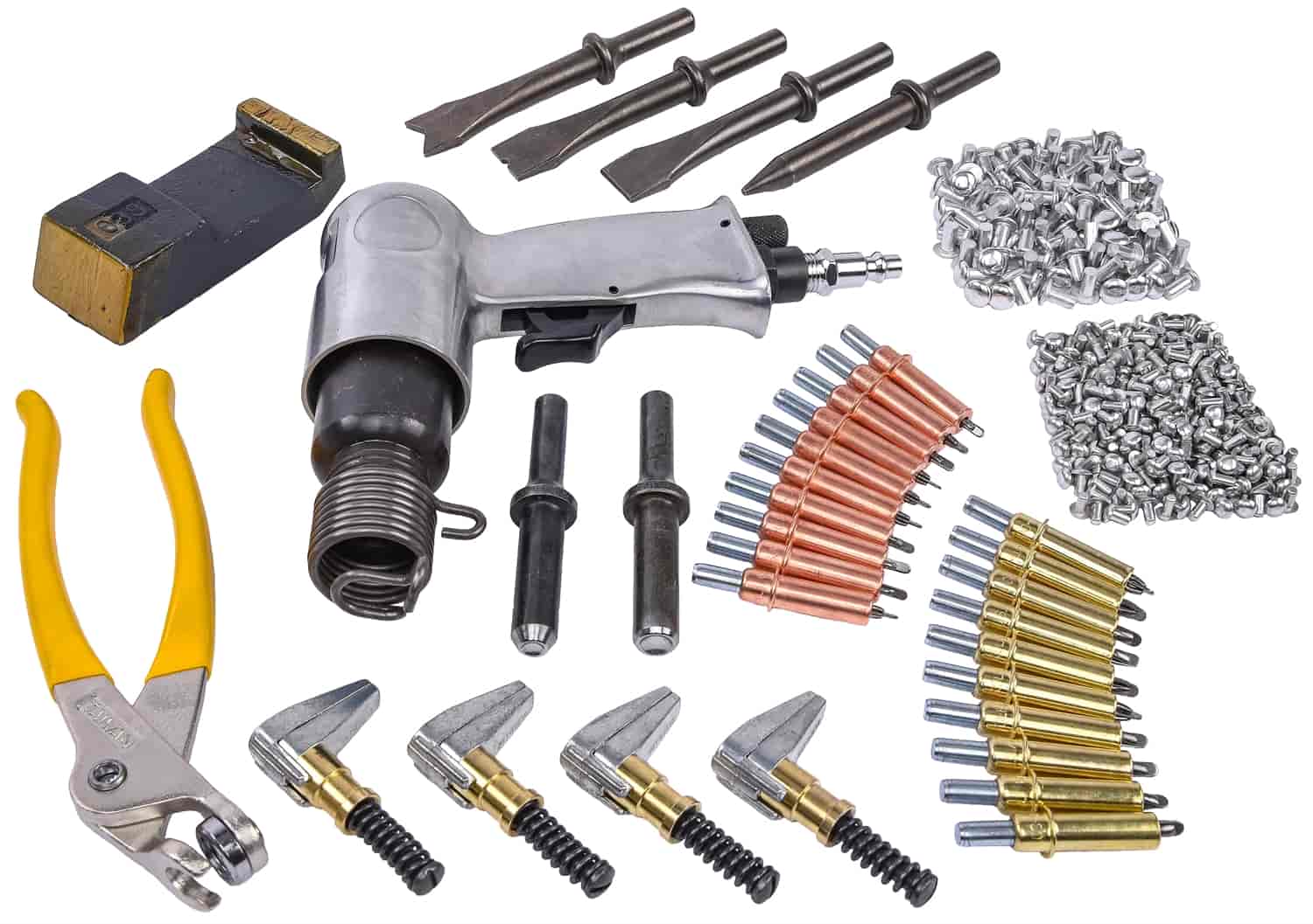 JEGS 81360K: Solid Rivet Kit with Air Hammer - JEGS