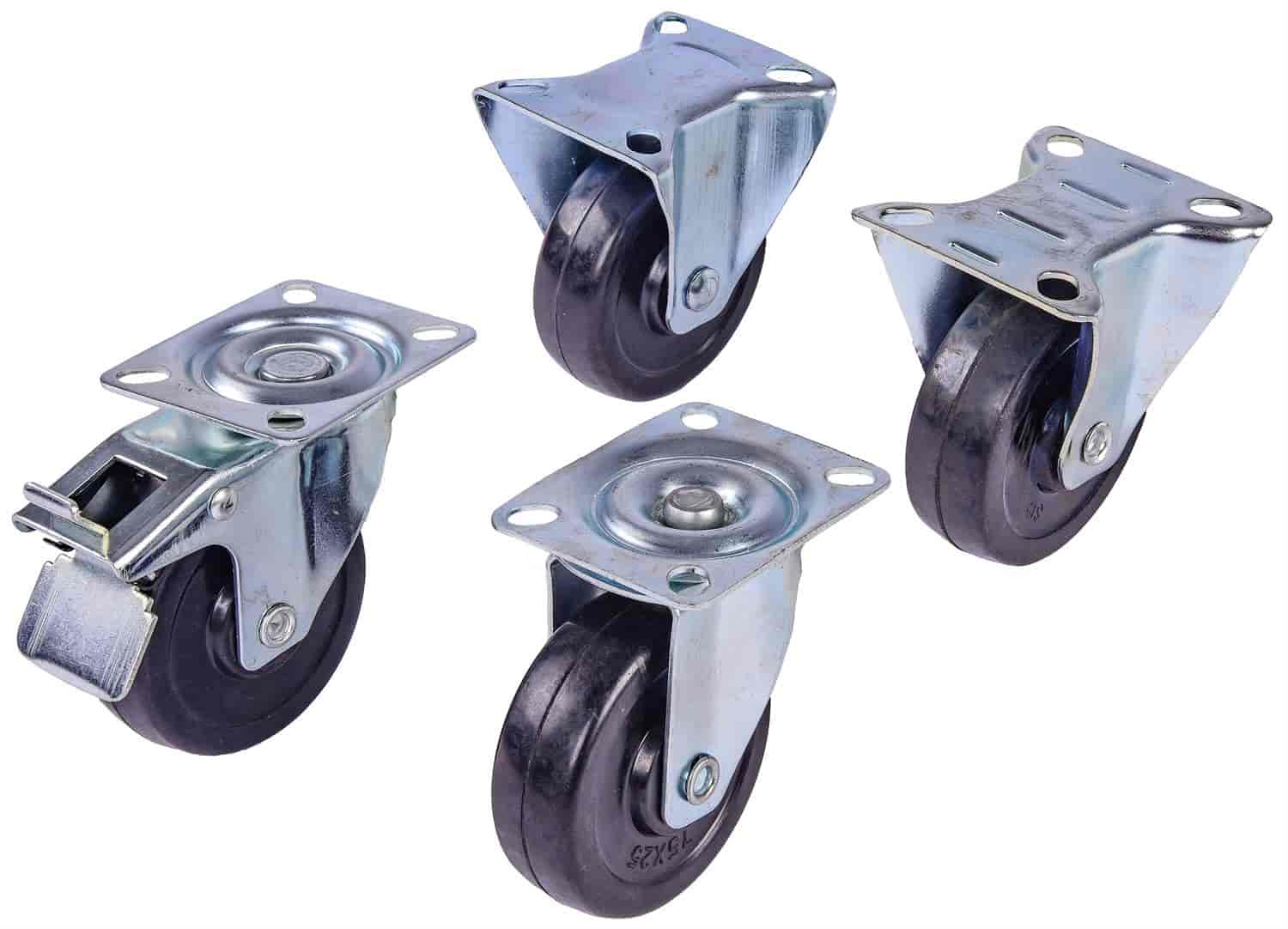 Replacement Casters for JEGS 3-Shelf Shop Cart 555-81414 [Set of 4]