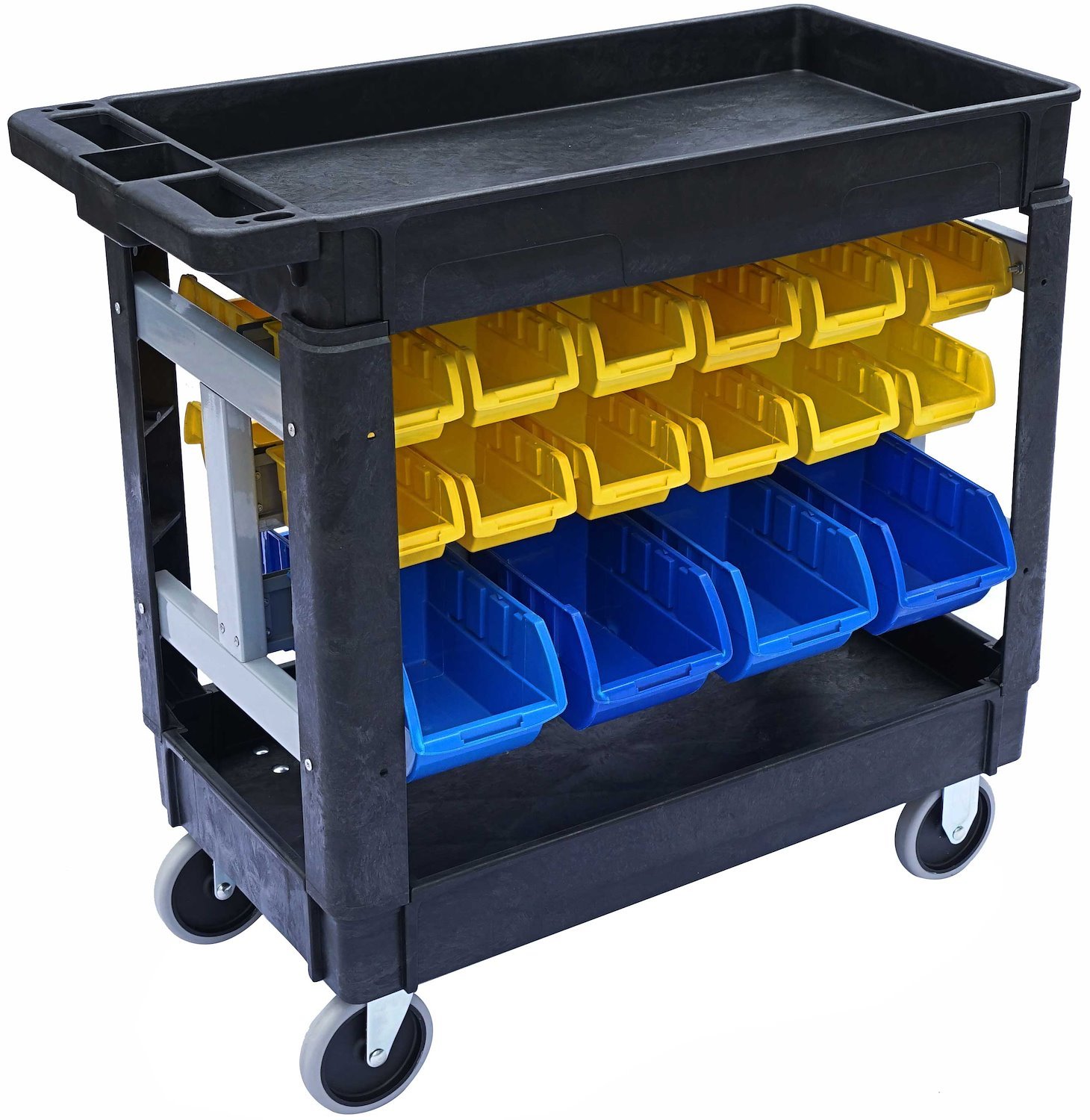 Heavy-Duty Utility Cart with 32 Storage Bins [500 lb. Capacity]