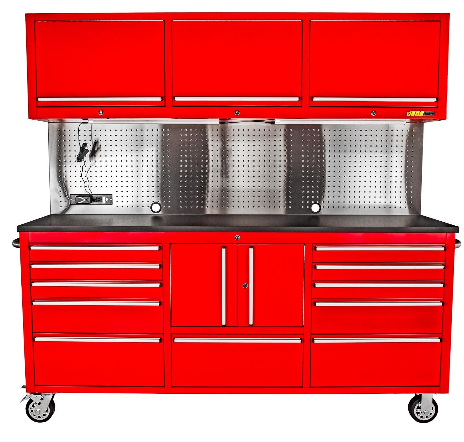 72 in. 11-Drawer Rolling Tool Cabinet with Upper