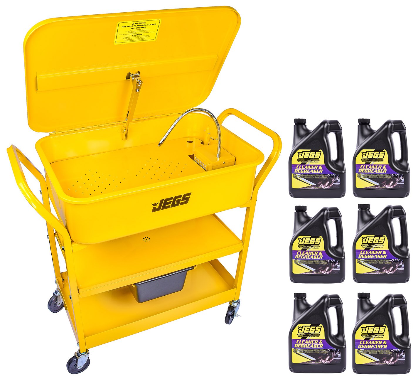 20-Gallon Portable Parts Washer & Cleaning Fluid Kit