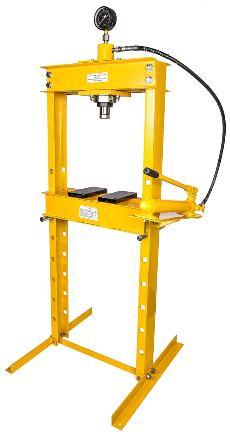 Hydraulic Shop Press with Gauge [20-Ton Capacity]