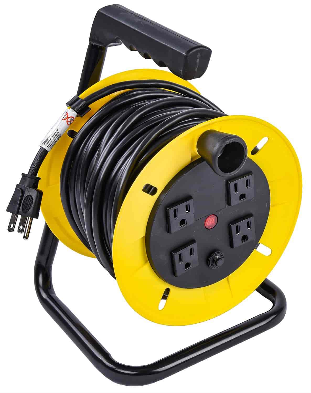 Extension Cord Reel with 50 ft. Cord [4-Outlets]