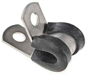 Stainless Steel Cushion Clamps [Fits 1/4 in. O.D. Hard Line & -3 AN Hose]