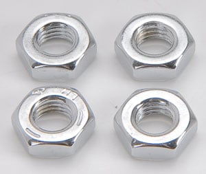 Chrome Plated Steel Jam Nuts 1/4"-28 RH