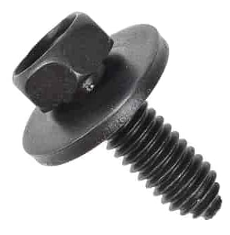 Body Bolt, GM Style 5/16 in.-18 x 1 in. [1/2 in. Indented Hex Head with Loose Washer]