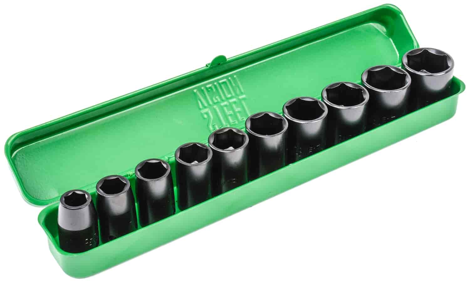 Shallow Impact Socket Set, 1/2 in. Drive [SAE 10-Piece]