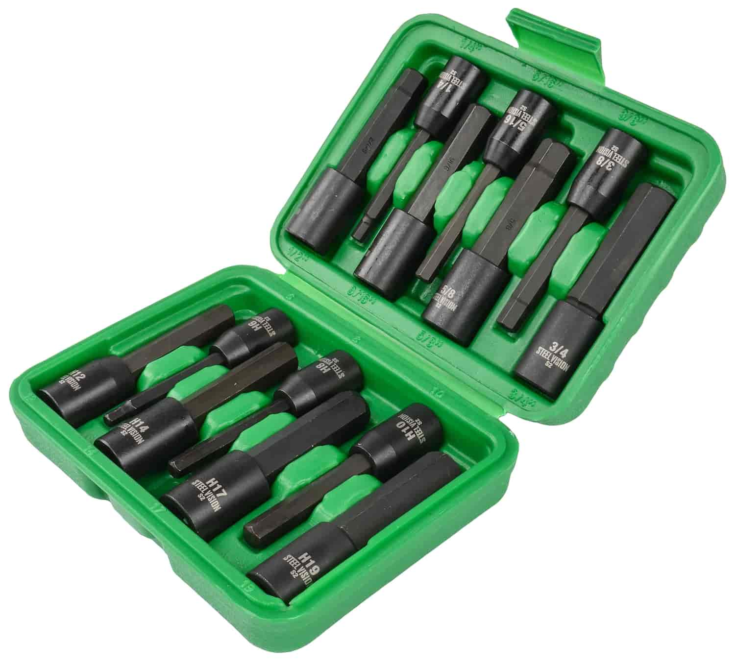Hex Bit Impact Socket Set 1/2 in. Drive SAE and Metric 14 Piece