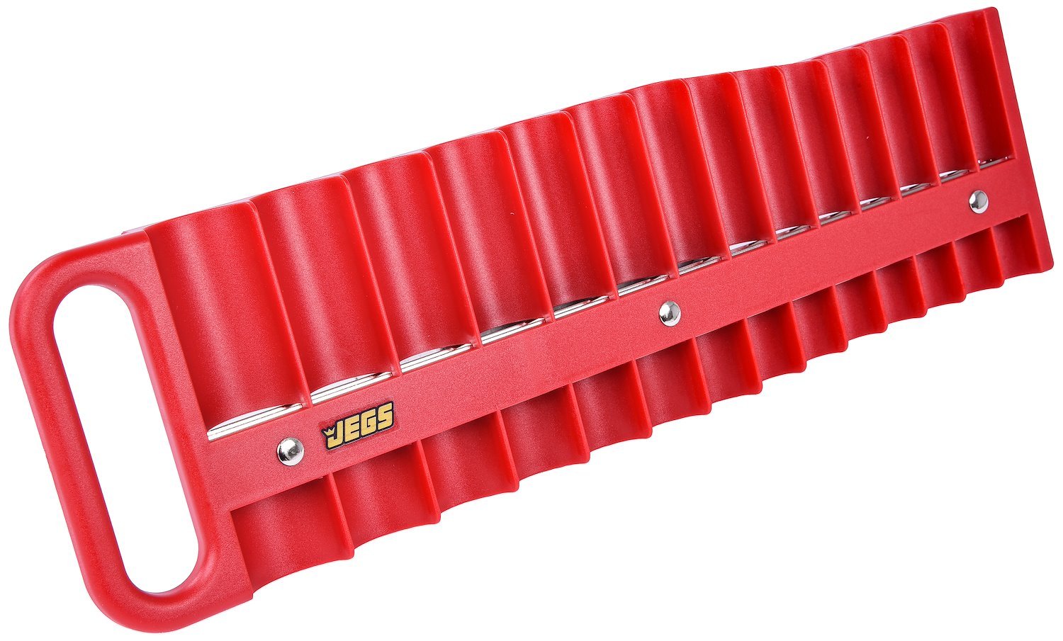 ABN Magnetic SAE 3/8 inch Drive Bit Socket Organizer Tray Red Plastic Holder