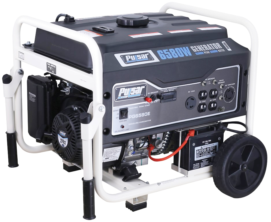 Portable Generator, Electric Push Button Start [6580 Starting Watts, 8 Horsepower]