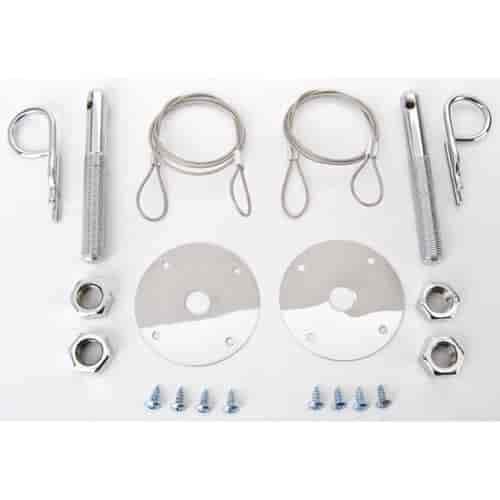 Hood and Deck Lid Pin Kit With Safety Clips & Lanyard
