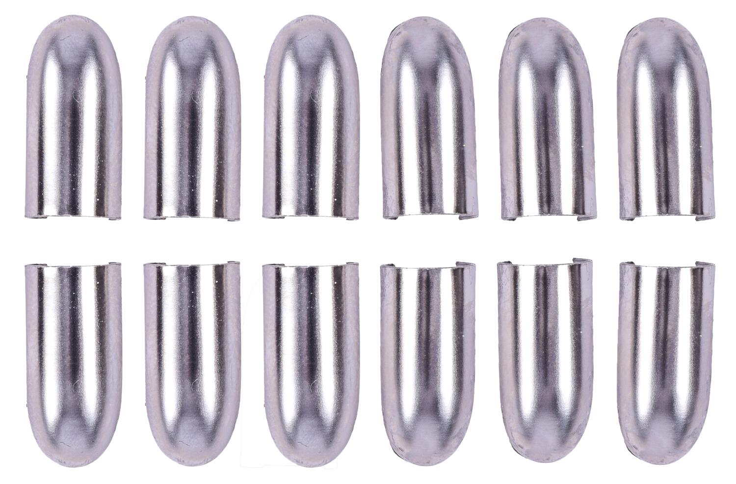 Seat Trim End Caps Fit Select 1966-1972 Buick, Cadillac, Chevy, Oldsmobile Pontiac Models [Chrome, Set of 12]