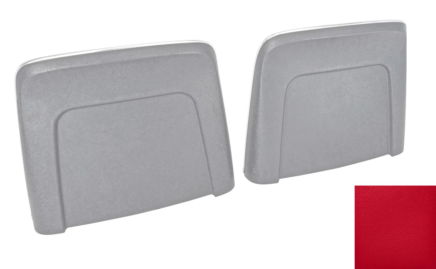 Bucket Seat Backs Fits Select 1966 GM Models [Red, Pair]