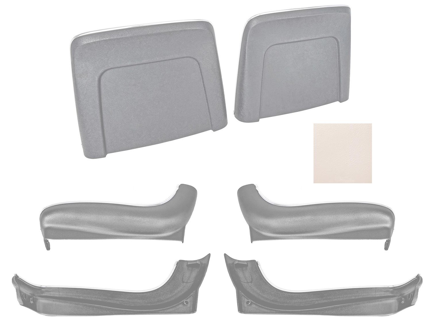 Seat Backs & Sides Kit Fits Select 1966 GM Models [White]