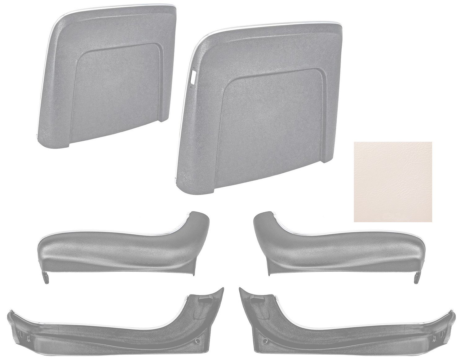 Seat Backs & Sides Kit Fits Select 1967 GM Models [White]