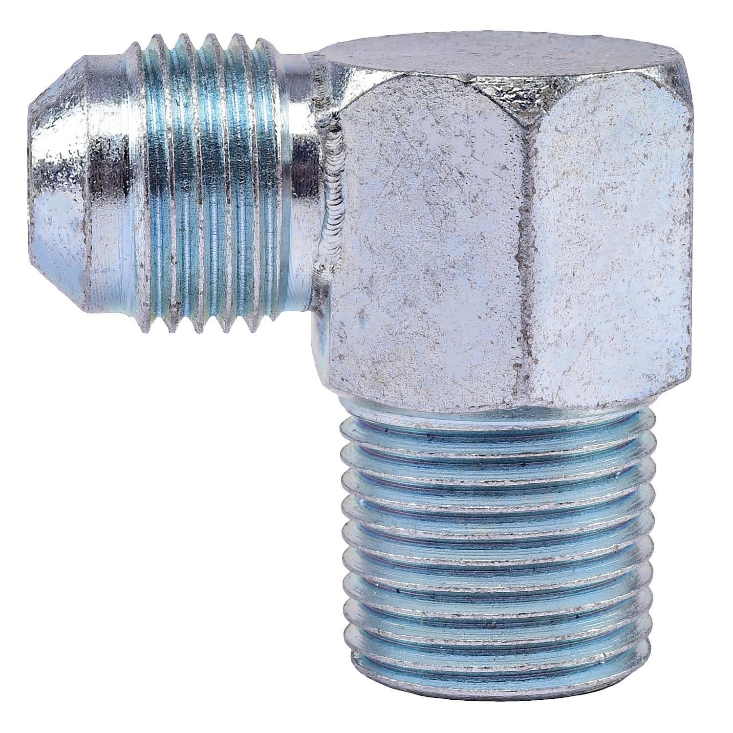 Power Brake Vacuum Fitting [3/8 in. NPT Male to 5/8 in.-18 Inverted Flare Male]