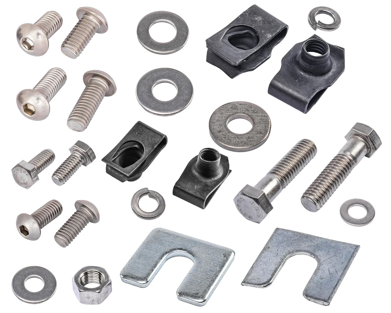 Front End Fastener Kit for 1973-1980 GM Truck, Blazer, Jimmy, Suburban [Button-Head Style, Natural Stainless Steel]