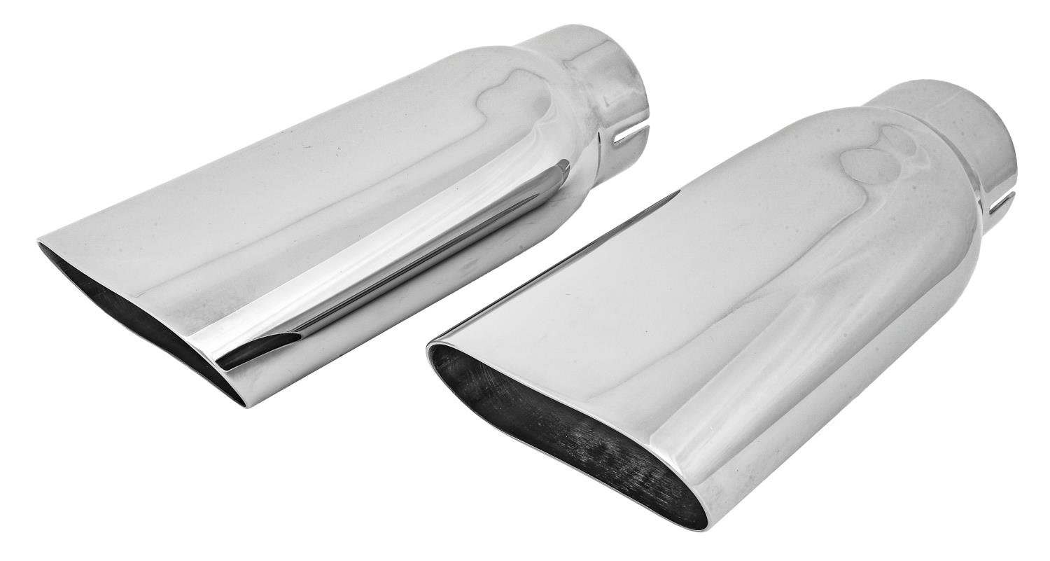 2.500 in. OE-Style Oval Exhaust Tips for 1969-1972 Chevy Chevelle, EC & 1970-1972 Monte Carlo, 1971-1972 GMC Sprint