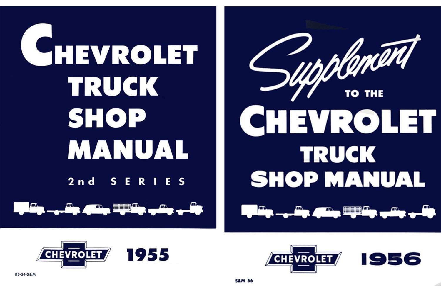 Shop and Supplement Manual Set for 1955 2nd Series and 1956 Chevrolet Trucks