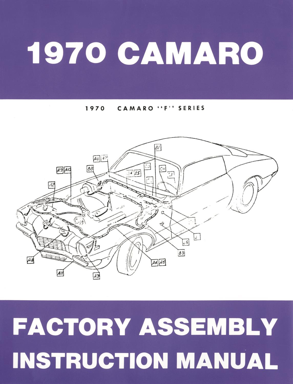 Factory Assembly Instruction Manual for 1970 Chevrolet Camaro