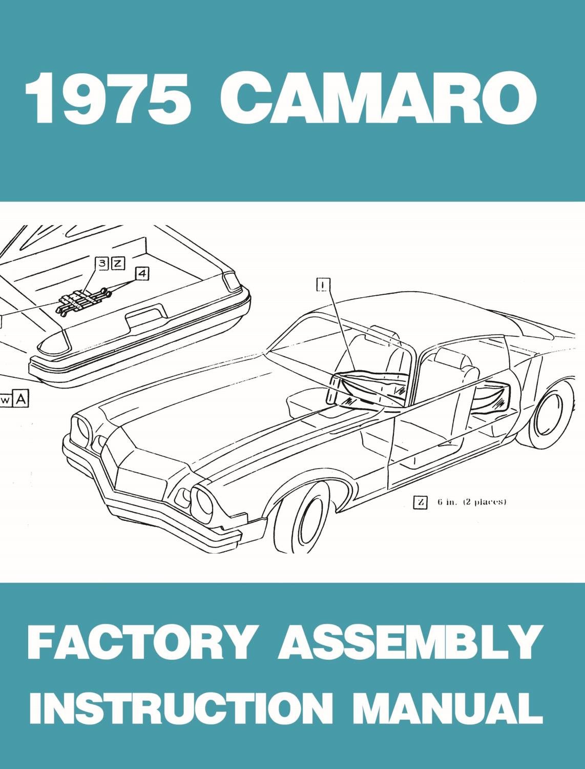 Factory Assembly Instruction Manual for 1975 Chevrolet Camaro