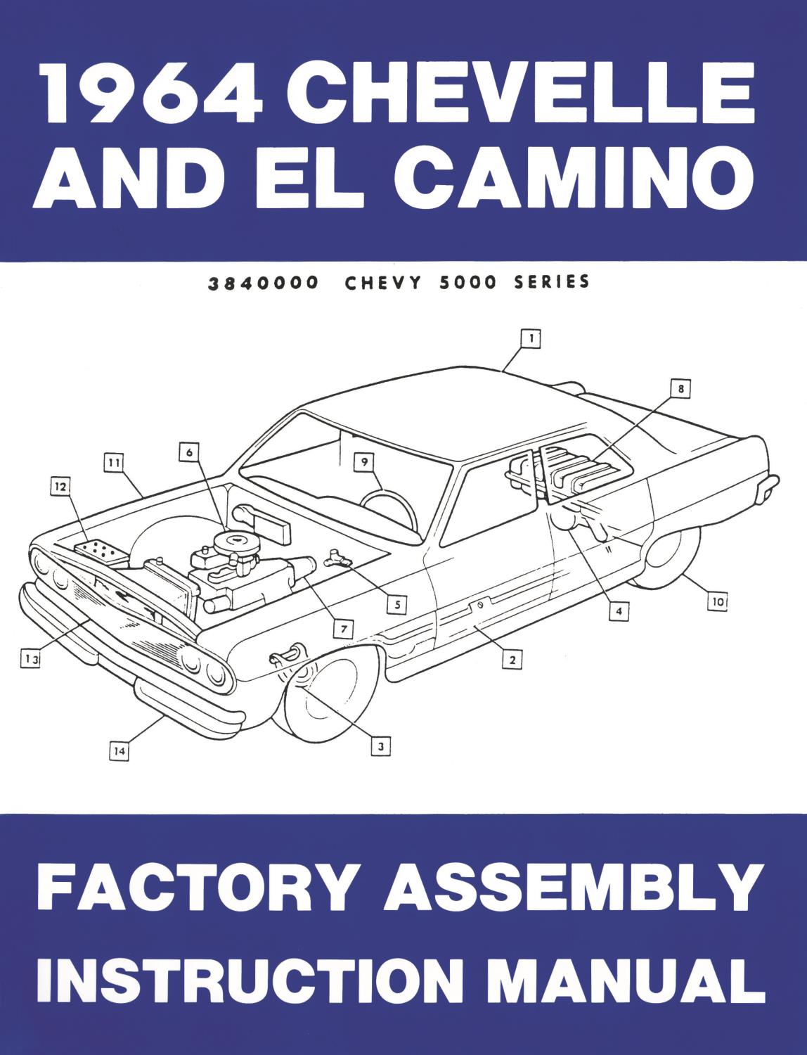 Factory Assembly Instruction Manual for 1964 Chevrolet Chevelle