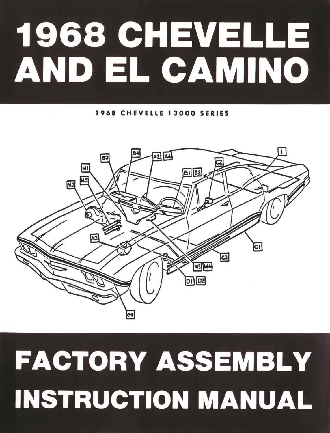 Factory Assembly Instruction Manual for 1968 Chevrolet Chevelle