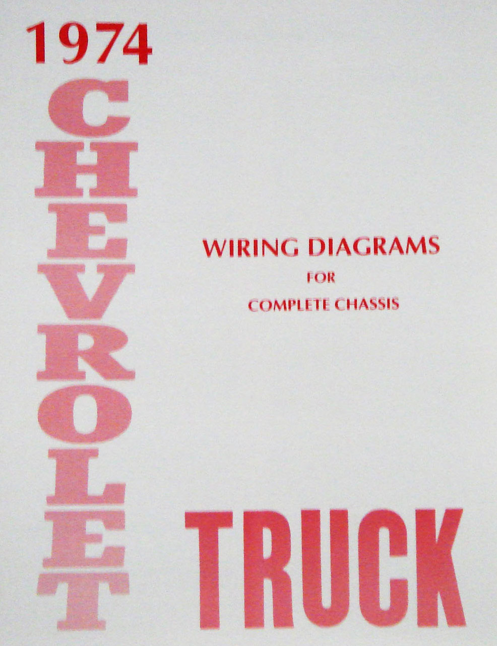 Wiring Diagram Manual for 1974 Chevrolet Truck