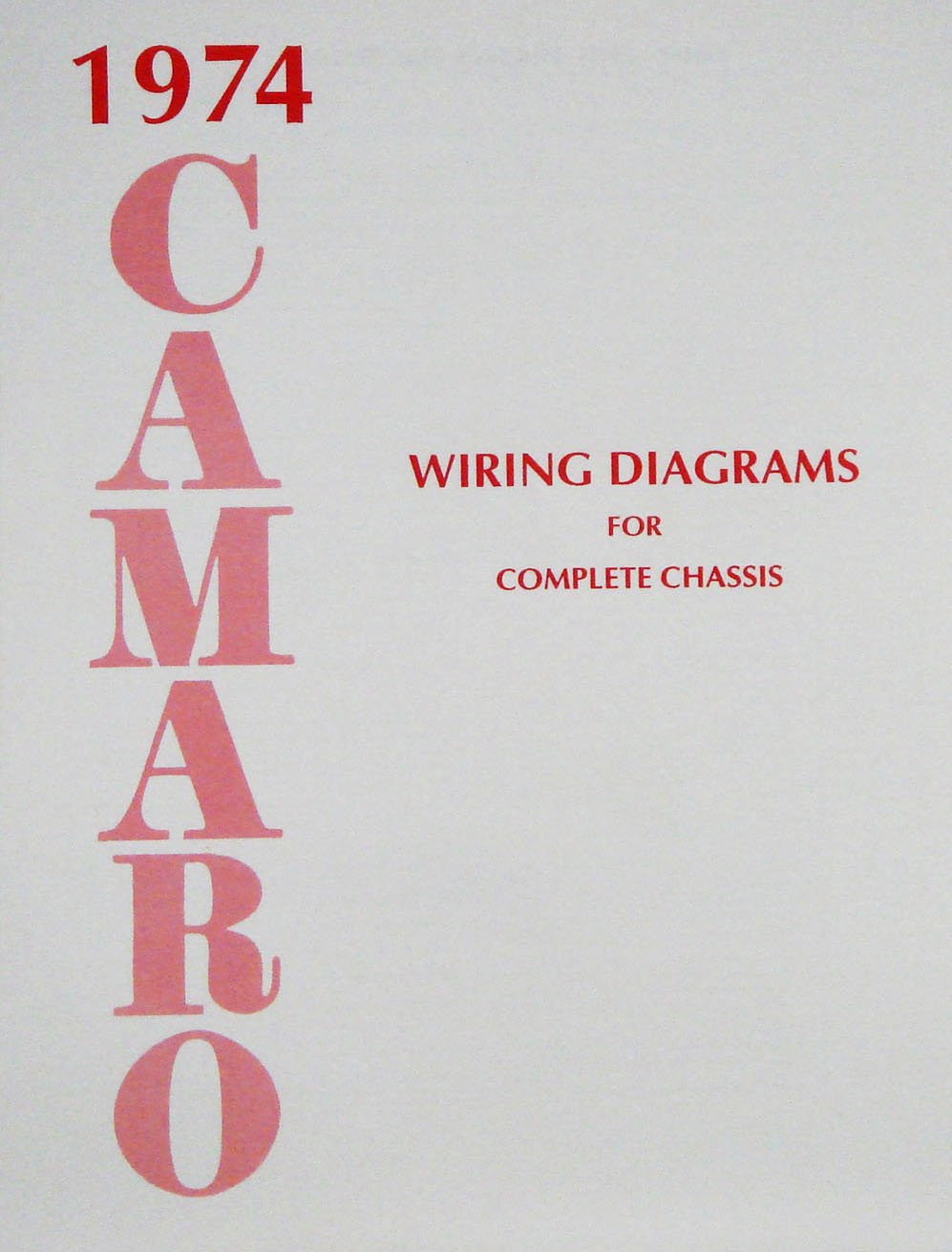 Wiring Diagram Manual for 1974 Chevrolet Camaro