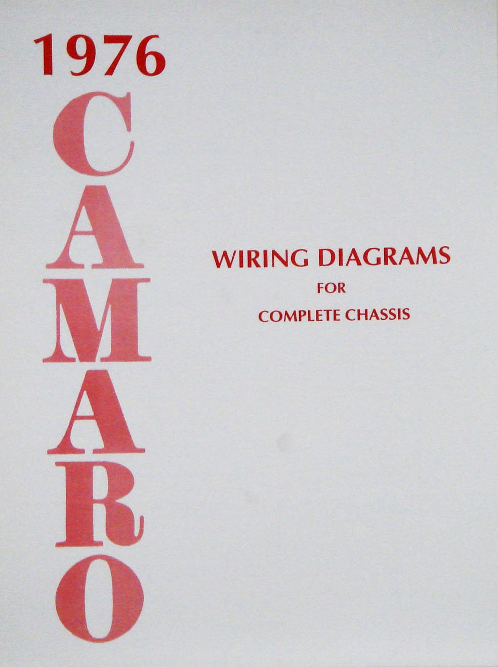 Wiring Diagram Manual for 1976 Chevrolet Camaro
