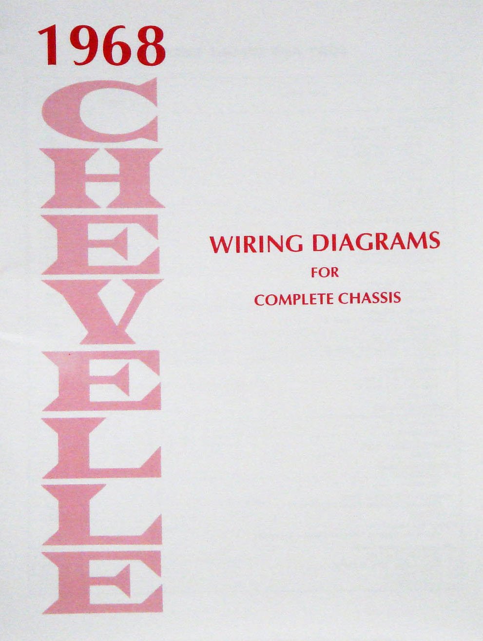 Wiring Diagram Manual for 1968 Chevrolet Chevelle & El-Camino