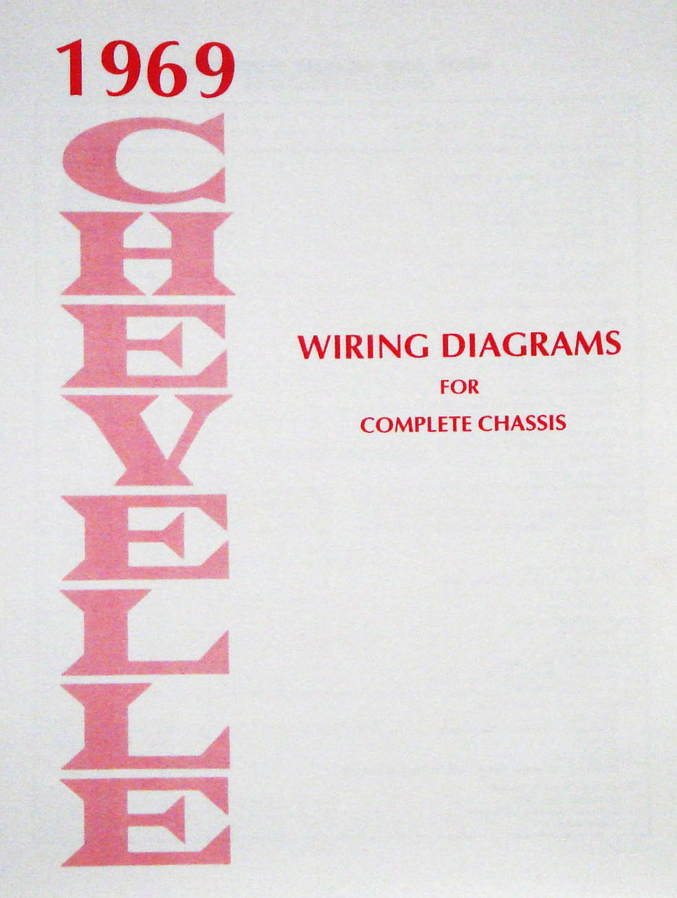 Wiring Diagram Manual for 1969 Chevrolet Chevelle & El-Camino