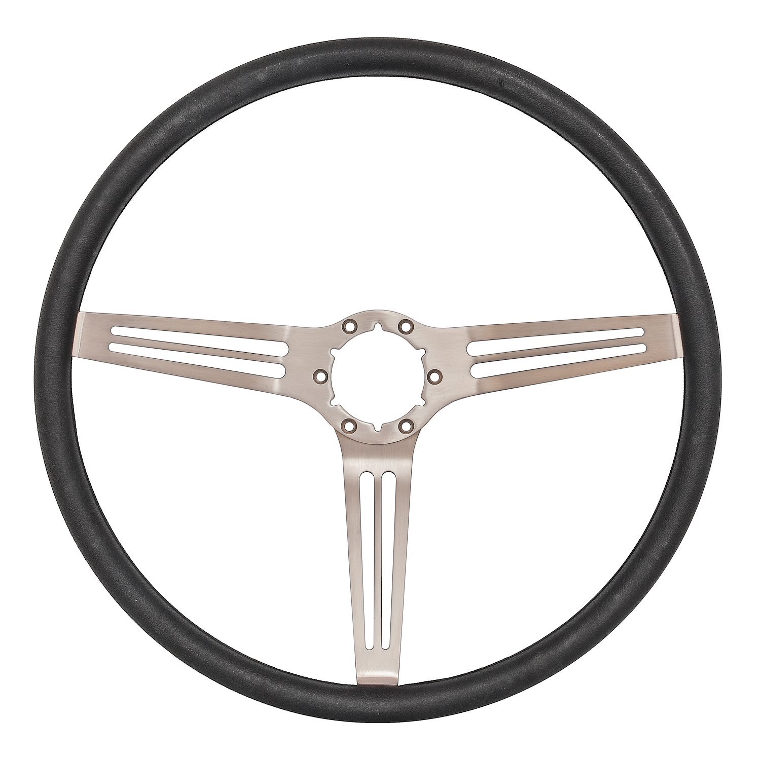 3-Spoke Comfort Grip Steering Wheel w/Banjo Spokes Fits Select 1960-1975 Chevy and GMC Trucks and 1969-1972 GM Cars [Black Grip]